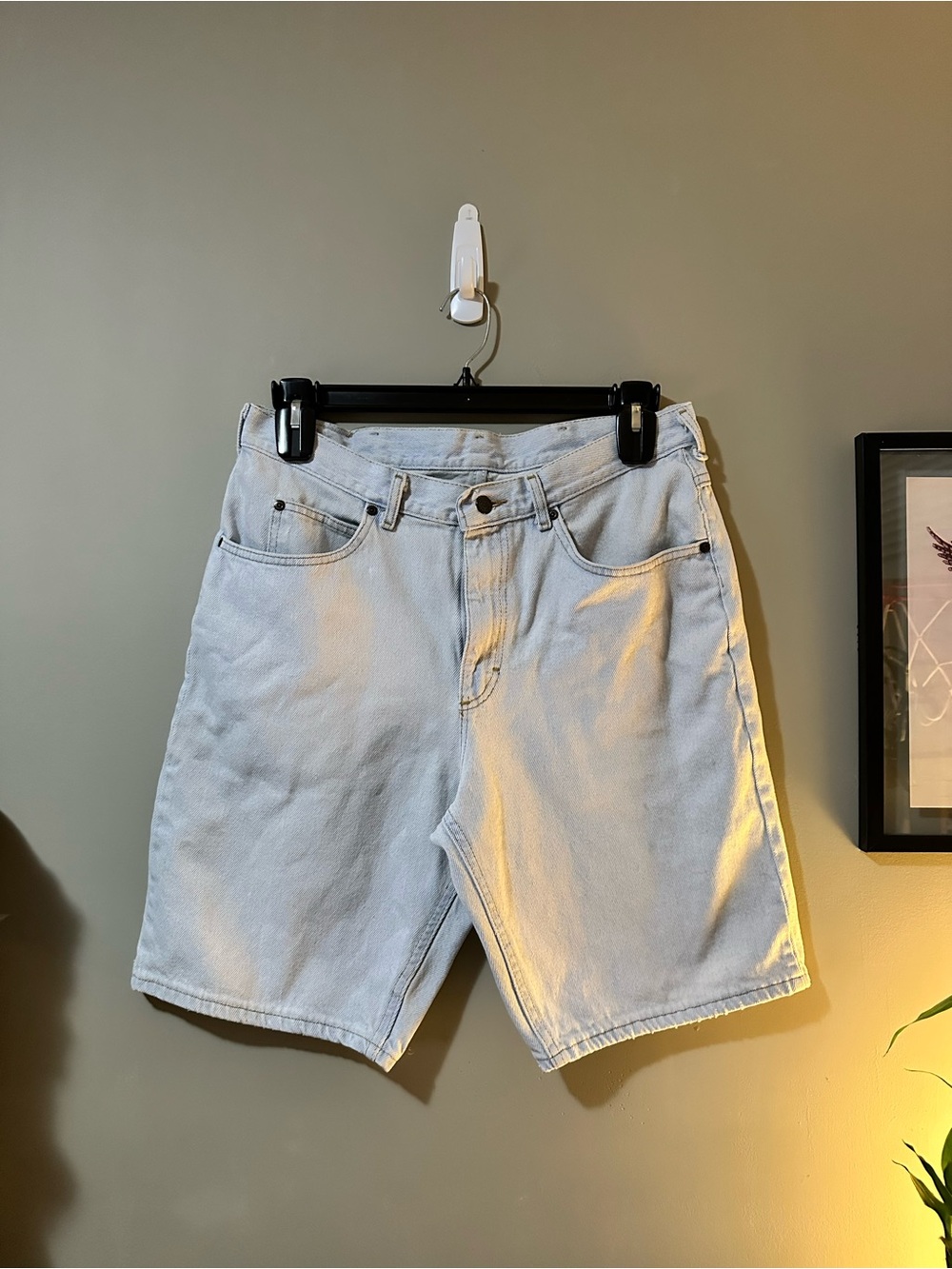 Vintage Lee washed Men's Denim Jean Shorts